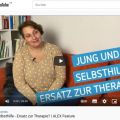 Screenshot vom Video 'Jung & in Selbsthilfe - Ersatz zur Therapie?' auf YouTube