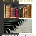 Abbildung vom Plakat "Saitenweise" - Literatur und Musik im Glashaus am Dowesee am 30.06.2023 um 20 Uhr